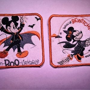 Mickey and Minnie Halloween iron on patch